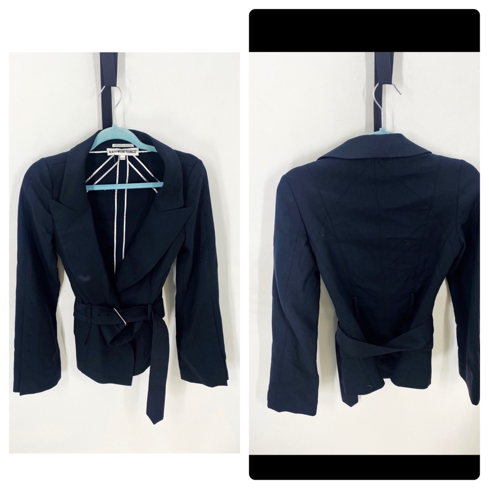 Kaufman Franco Belted Blazer Jacket Sz 4/40
